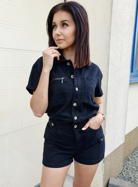 Kombinezon jeans 002 czarny 2