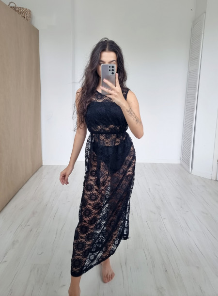 Sukienka midi lampas 353 czarna