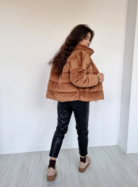 Kurtka zimowa L-913 brąz