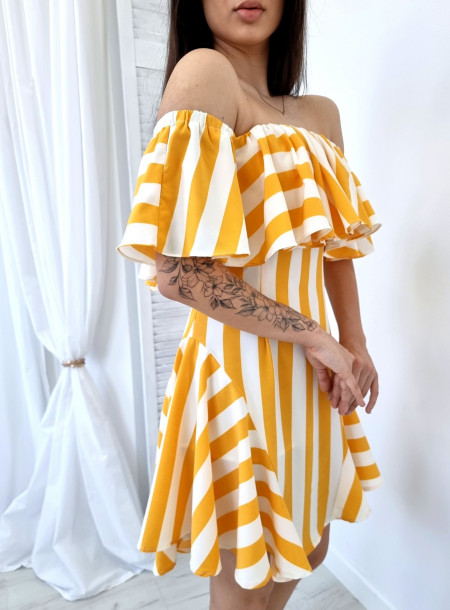 Sukienka hiszpanka 9668 żółta