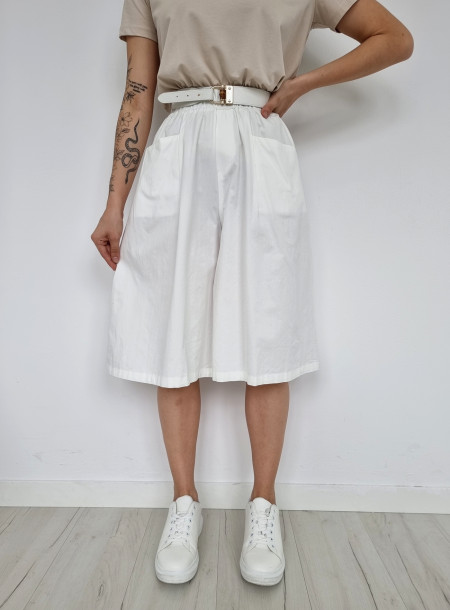 Szorty midi 8193 białe