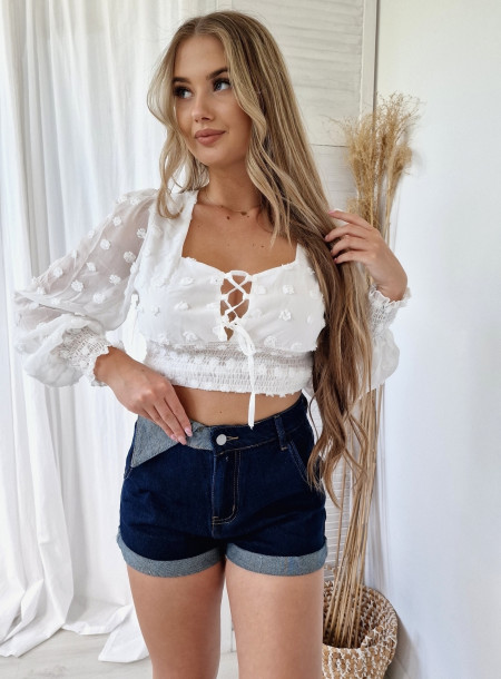 Szorty jeans 3990 ciemno niebieski