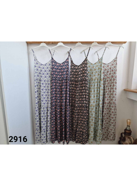Bawełniana sukienka maxi 2916 granatowa 2