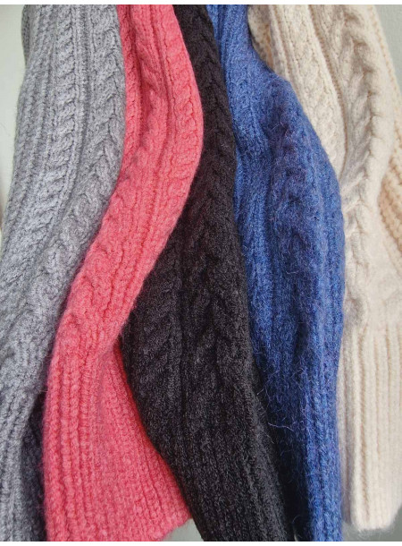 Sweter z grubszym splotem 3030 Niebieski 2
