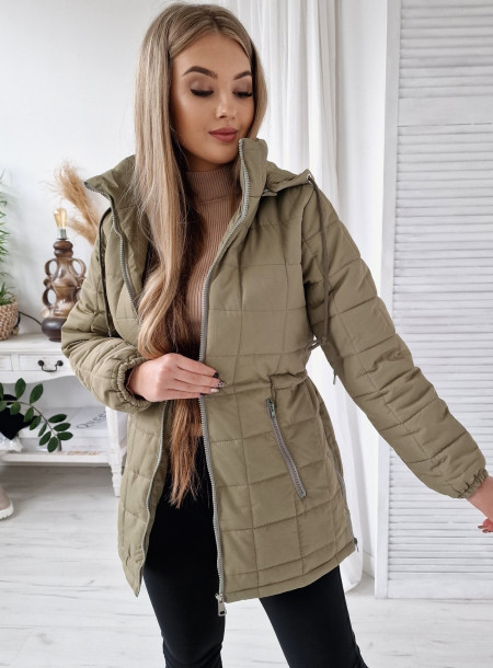 Kurtka pikowana H016 zielona