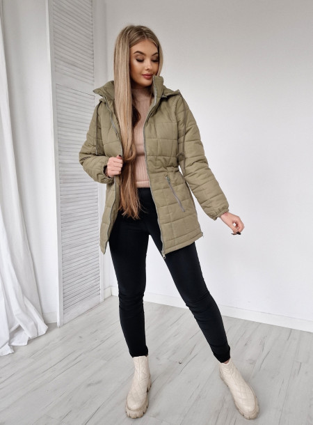Kurtka pikowana H016 zielona