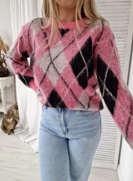Sweter Agryle 3018 Różowy