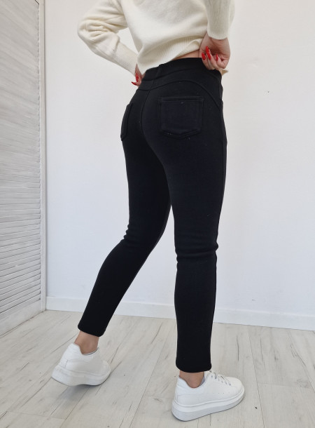 Wiskozowe tregginsy 3735 czarne