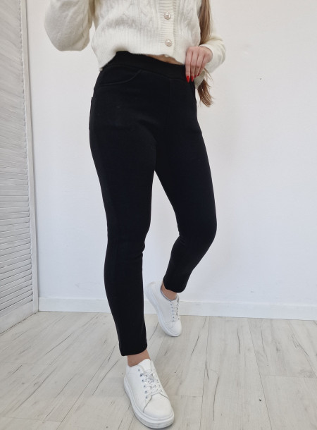 Wiskozowe tregginsy 3735 czarne