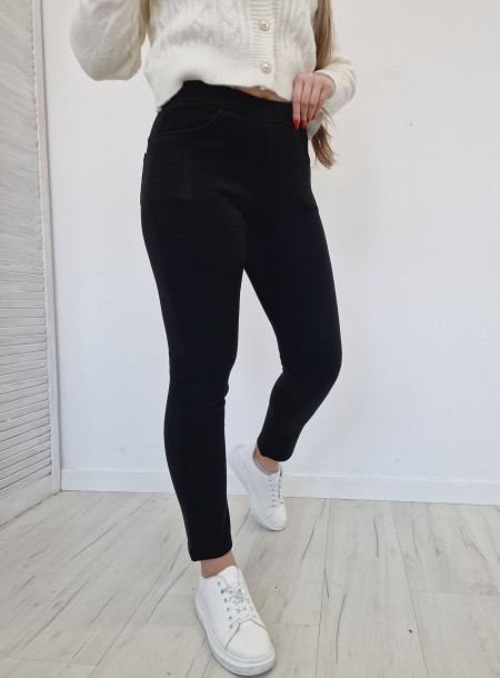 Wiskozowe tregginsy 3735 czarne