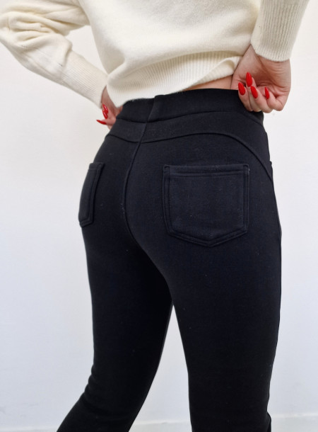 Wiskozowe tregginsy 3735 czarne