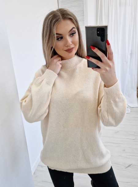 Sweter Basic Oversize 2244 beżowy
