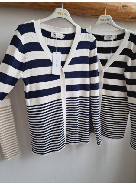 Wiskozowy sweter 9973 granatowy