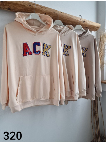 Bluza oversize 320 beżowa 2