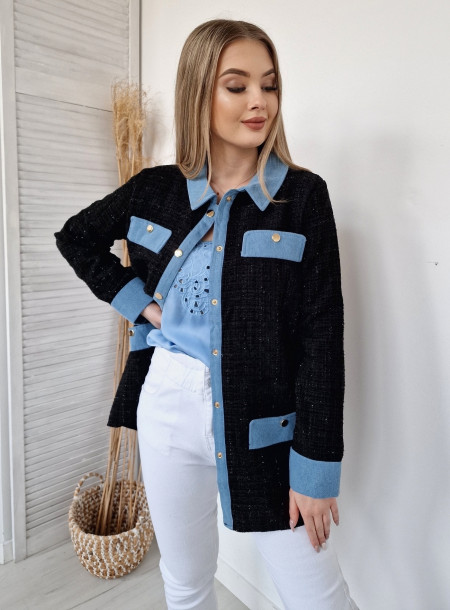 Marynarka koszulowa 3166 czarna