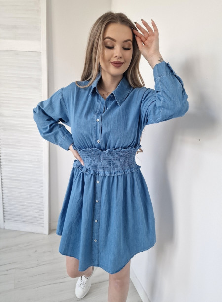 Sukienka jeans 96503 niebieska