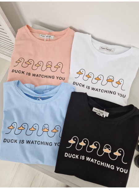 Bawełniany T-shirt DUCK 2611 czarny 2