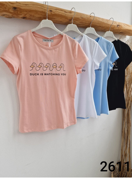 Cotton T-shirt DUCK 2611 blue