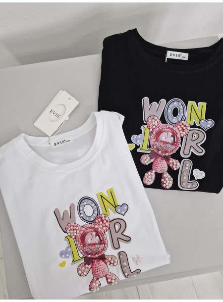 Teddy cotton T-shirt 0779 white