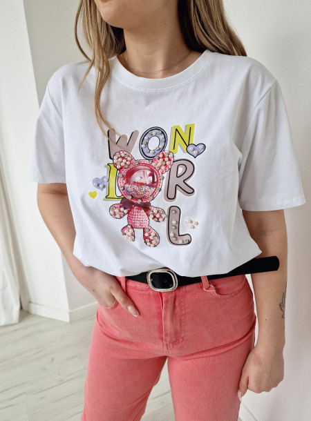 Teddy cotton T-shirt 0779 white