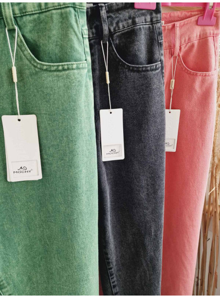 Spodnie jeans 9775 różowe 2