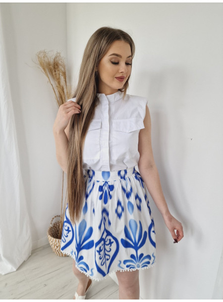 Cotton skirt 12110 blue