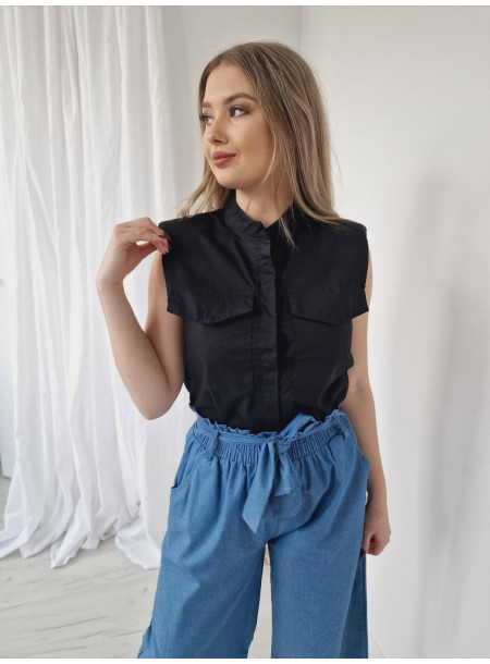 Cotton shirt 90950 black