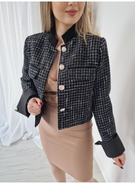 Tweed jacket V667 black 2