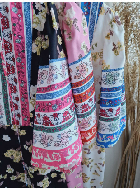 Sukienka maxi boho DF032 czarna 2