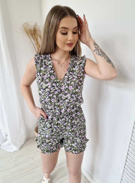 Floral jumpsuit 1814 green