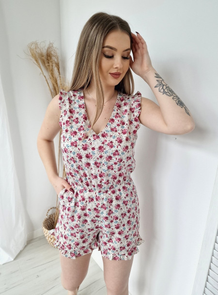 Floral jumpsuit 1814 pink