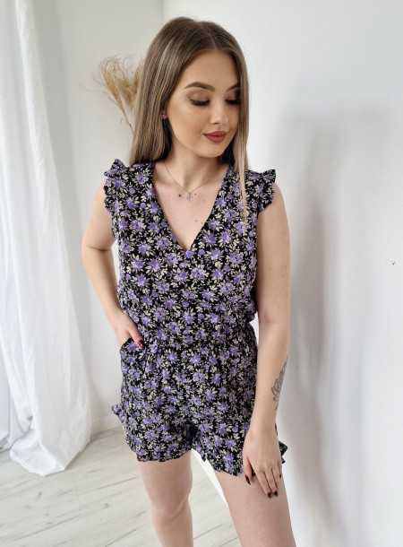 Floral jumpsuit 1814 purple