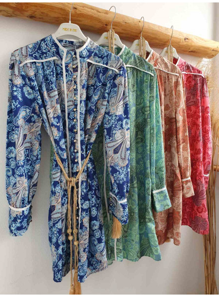 Silk dress 9039 green 2