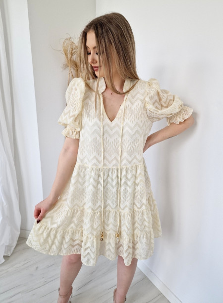 Oversize dress 1236 cream
