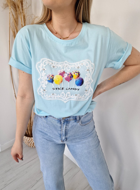 Cotton T-shirt Candy 1025 blu