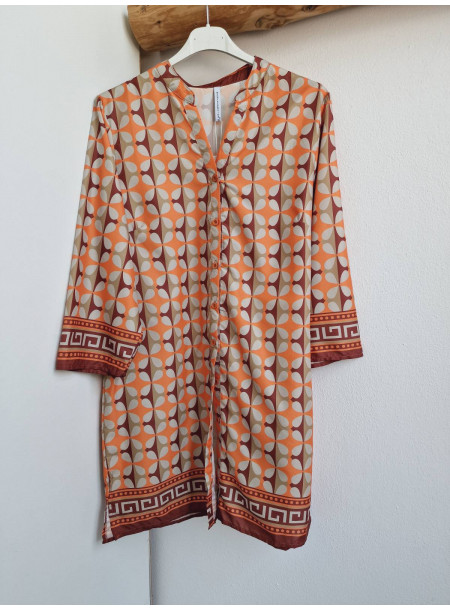 Koszula jedwab 9053 pomarańczowa 2