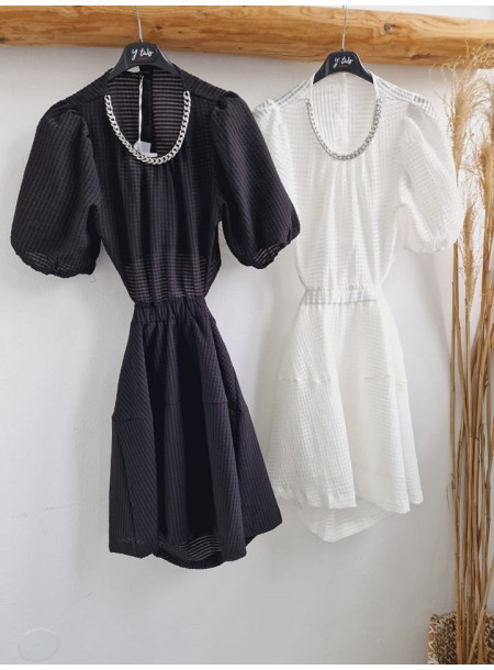 Dress cut off at the back 12062 black 2