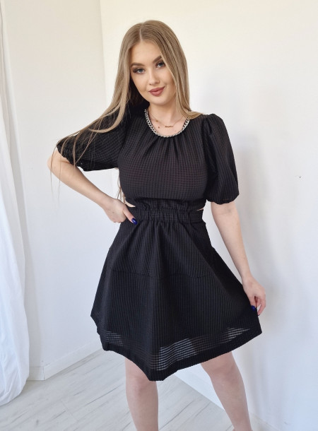 Dress cut off at the back 12062 black