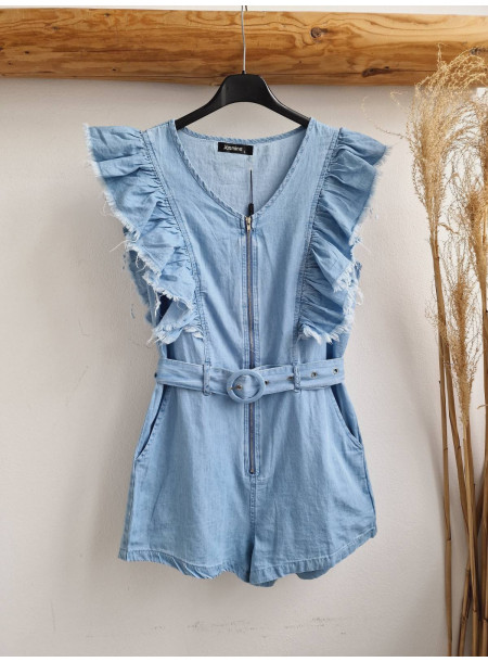 Kombinezon jeans 91052 niebieski 2