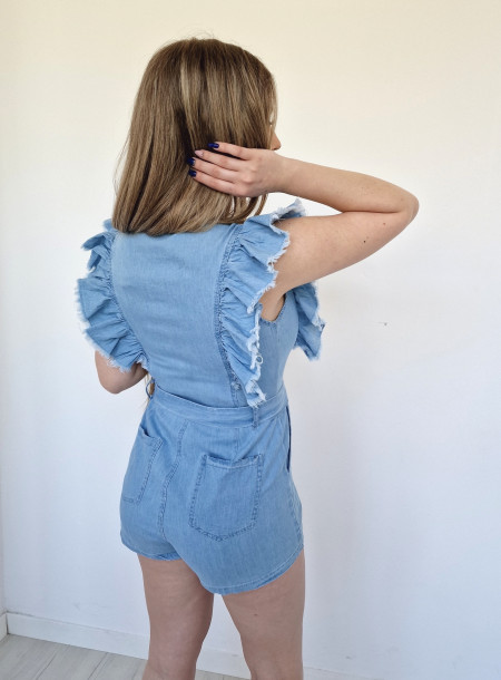 Denim jumpsuit 91052 blue