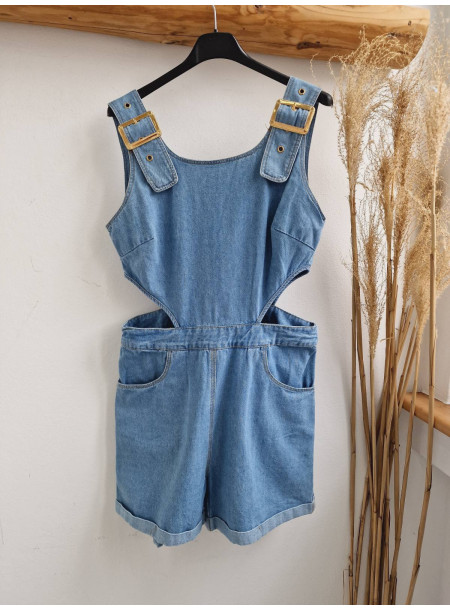 Kombinezon jeans 96524 niebieski 2