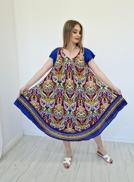 Asymmetric dress 1802 marron