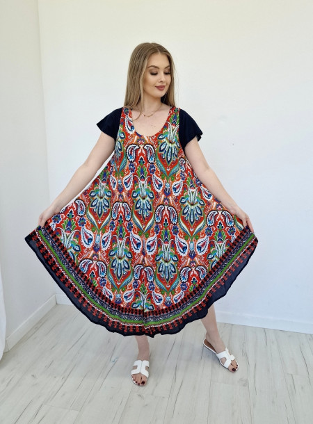 Asymmetric dress 1802 red