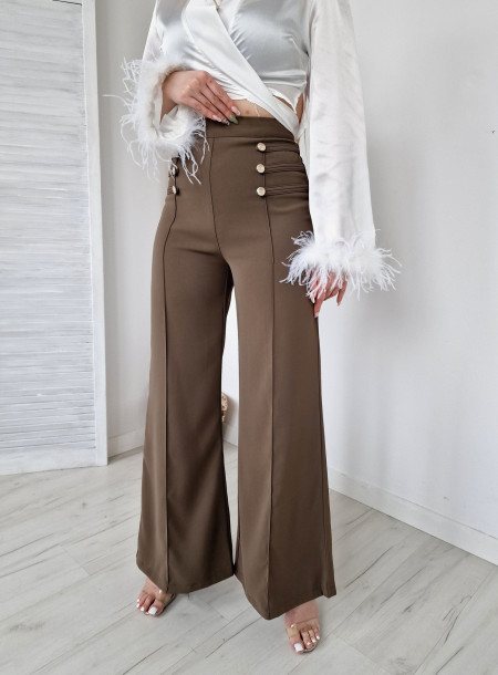 Elegant trousers P135 brown