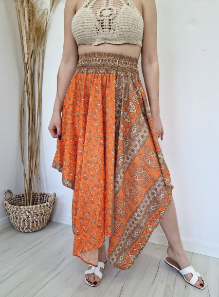 Silk asymmetrical skirt...