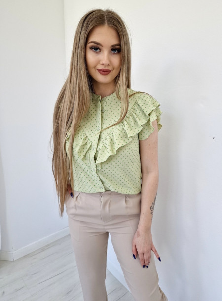 Shirt with frill 32058 green