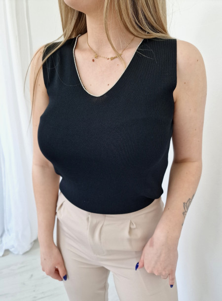 Blouse zircons 2207 black