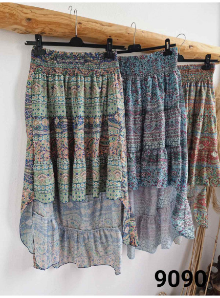 Silk skirt 9090 green 2