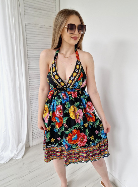 Silk dress 21164 black