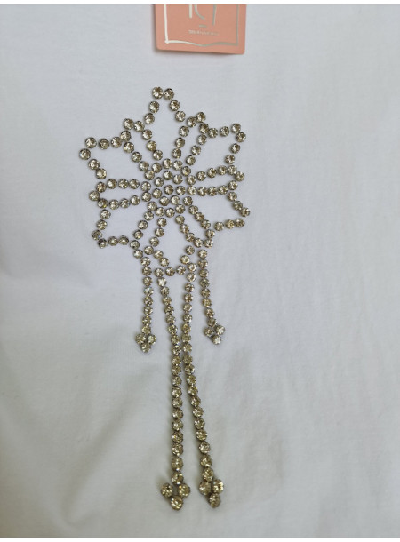 Bawełniany T-shirt AM528 biały 2